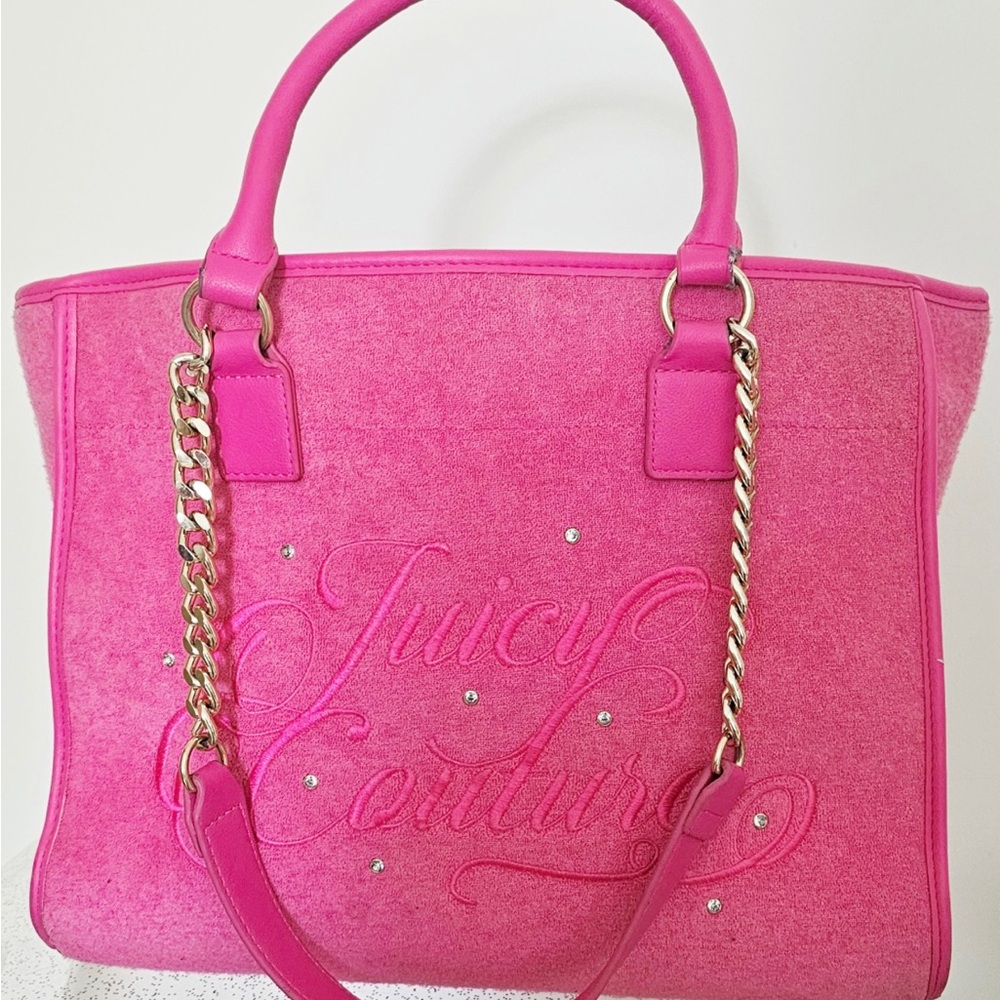 Juicy Couture Fuchsia Tote with Chain Detail